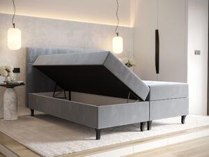 Manželská postel Boxspring 140 cm Lumba (tmavě šedá) (s matrací a úložným prostorem). 1046670
