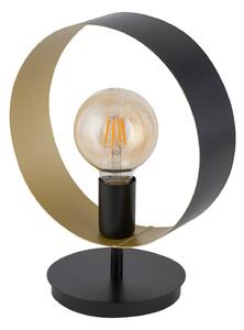 SIGMA Stolní moderní lampa HAPPY, 1xE27, 60W, kruhová, černá/zlatá 50278