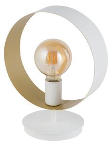 SIGMA Stolní moderní lampa HAPPY, 1xE27, 60W, kruhová, bílá/zlatá 50282