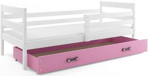 Dětská postel Eryk - 1 osoba, 80x190 s úložným prostorem – Borovice, Růžová