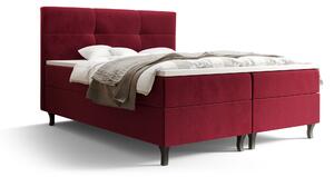 Manželská posteľ Boxspring 140 cm Lumba (bordová) (s matracom a úložným priestorom). 1046673
