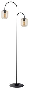SIGMA Stojací moderní lampa SHINE, 2xE27, 60W, černá/jantar 50255