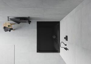Sprchová vanička MEXEN FLAT s černým sifonem 120 x 90 cm černá
