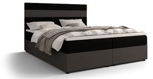 Manželská posteľ Boxspring 160 cm Locos (černá + šedá) (s matracom a úložným priestorom). 1046701
