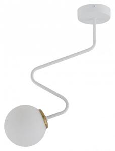 SIGMA Závěsné moderní osvětlení na tyči ZIGZAG, 1xG9, 12W, koule, bílé 33304