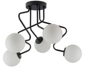 SIGMA Závěsné moderní osvětlení na tyči ZIGZAG, 5xG9, 12W, koule, černé 33294