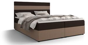 Manželská posteľ Boxspring 140 cm Locos (tmavohnedá + svetlohnedá) (s matracom a úložným priestorom). 1046698