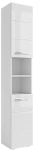VYSOKÁ SKŘÍŇ, vysoce lesklá bílá, bílá, 34/190/31 cm MID.YOU - Koupelnové série, Online Only