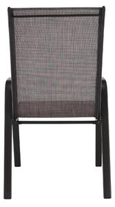 Stohovatelná židle, hnědý melír/hnědá TK2060