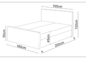 Manželská postel Boxspring 140 cm Milagros 1 (šedá) (s matrací a úložným prostorem). 1046737