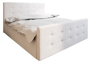 Manželská postel Boxspring 180 cm Milagros 1 (béžová) (s matrací a úložným prostorem). 1046743