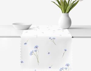 Goldea běhoun na stůl teflonový - modré chrpy 50x140 cm