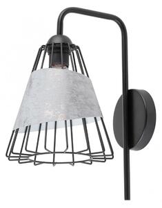 SIGMA Nástěnné kovové osvětlení DENI, 1xE27, 60W, černá/šedá 40548