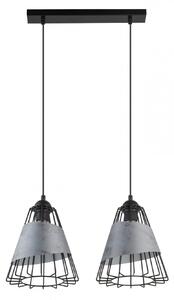 SIGMA Závěsné kovové osvětlení DENI, 2xE27, 60W, černá/šedá 40539