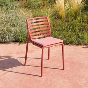 Červená plastová zahradní židle Nardi Doga