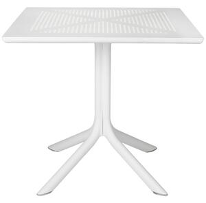 Nardi Bílý plastový zahradní stůl Clip 80 x 80 cm