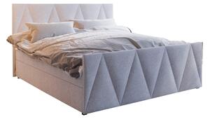 Manželská postel Boxspring 160 cm Milagros Comfort 3 (béžová) (s matrací a úložným prostorem). 1056197
