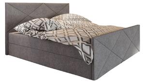 Manželská postel Boxspring 180 cm Milagros Comfort 4 (šedá) (s matrací a úložným prostorem). 1056219
