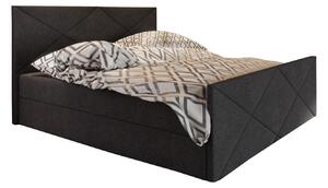 Manželská postel Boxspring 180 cm Milagros Comfort 4 (černá) (s matrací a úložným prostorem). 1056218
