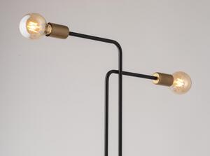 SIGMA Stojací moderní lampa GINO, 2xE27, 60W, černá/zlatá 50314