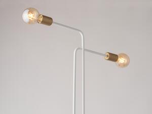 SIGMA Stojací moderní lampa GINO, 2xE27, 60W, bílá/zlatá 50315