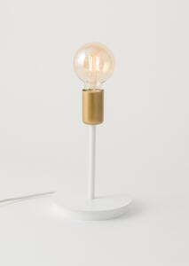 SIGMA Stolní moderní lampa GINO, 1xE27, 60W, bílá/zlatá 50317