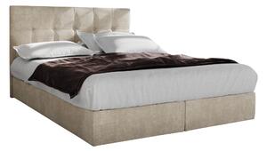 Manželská postel Boxspring 140 cm Porto Comfort (béžová) (s matrací a úložným prostorem). 1056297