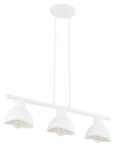 SIGMA Závěsné industriální osvětlení FLOP nad jídelní stůl, 3xE27, 60W, bílé 32422