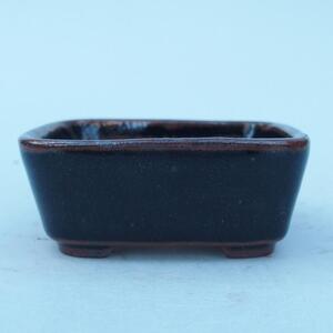 E-bonsai Keramická bonsai miska 8 x 7 x 3 cm černohnědá