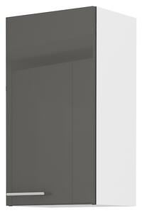 Horní skříňka Lavera 40 G 72 1F (bílá + lesk šedý). 1032420