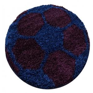 Dětský kusový koberec Fun kruh 6001 navy - průměr 100 cm
