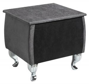 Noční stolek CHESTERFIELD 45 CM antik šedý Nábytek | Ložnice | Noční stolky