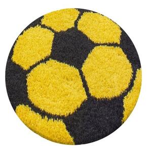 Dětský kusový koberec Fun kruh 6001 yellow - průměr 100 cm