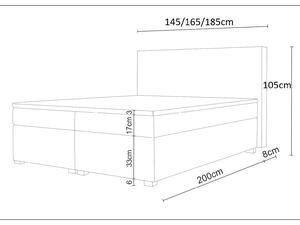 Manželská postel Boxspring 140 cm Simon (hnědá) (s matrací, bez úložného prostoru). 1047323