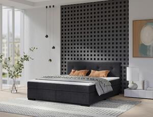 POSTEL BOXSPRING, 180/200 cm, antracitová MID.YOU - Manželské postele, Online Only