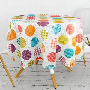 Ubrus PVC kulatý DC-501 – Duha puntíků (různé velikosti)