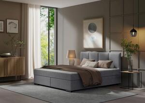 POSTEL BOXSPRING, 160/200 cm, světle šedá MID.YOU - Manželské postele, Online Only