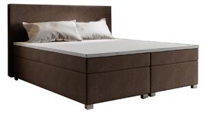 Manželská postel Boxspring 160 cm Simon (tmavě hnědá) (s matrací, bez úložného prostoru). 1047338