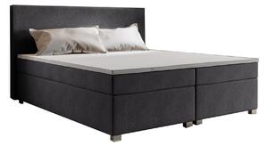 Manželská postel Boxspring 140 cm Simon (tmavě šedá) (s matrací, bez úložného prostoru). 1047327