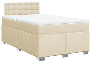 Box spring postel s matrací krémová 120x190 cm textil 3285846
