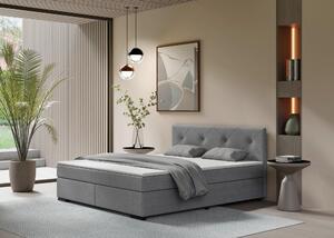POSTEL BOXSPRING, 160/200 cm, světle šedá MID.YOU - Manželské postele, Online Only
