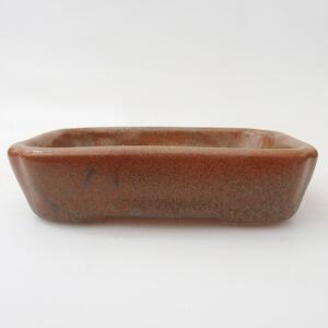 E-bonsai Keramická bonsai miska 12 x 9 x 3 cm hnědá