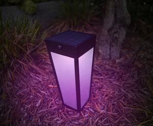 LUTEC Zahradní solární chytré zapichovací světlo DIAS, 8,4W, teplá-studená bílá, RGB, černé 6996601012