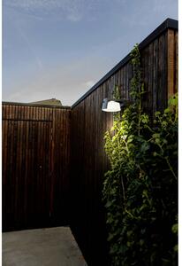 LUTEC Zahradní solární nástěnné světlo s čidlem MOON, 9,5W, denní bílá, šedé 6906001118