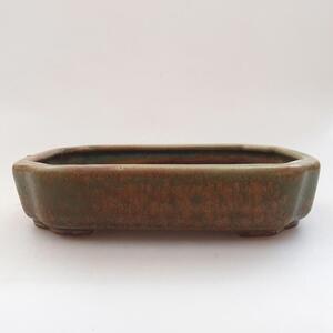 E-bonsai Keramická bonsai miska 12,5 x 9 x 3 cm zelená