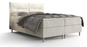Manželská posteľ Boxspring 140 cm Saruta (béžová) (s matracom a úložným priestorom). 1047357