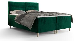 Manželská posteľ Boxspring 140 cm Saruta (olivová) (s matracom a úložným priestorom). Vlastní profesionální přeprava až k Vám domů 1047355