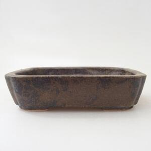 E-bonsai Keramická bonsai miska 12 x 9 x 3 cm hnědá