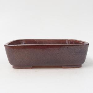E-bonsai Keramická bonsai miska 16 x 13 x 4,5 cm hnědá