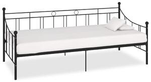 Rám denní postele černý kov 90 x 200 cm